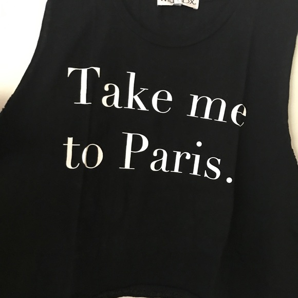 NWT Wildfox "Take Me To Paris" Tank size L - Picture 4 of 8